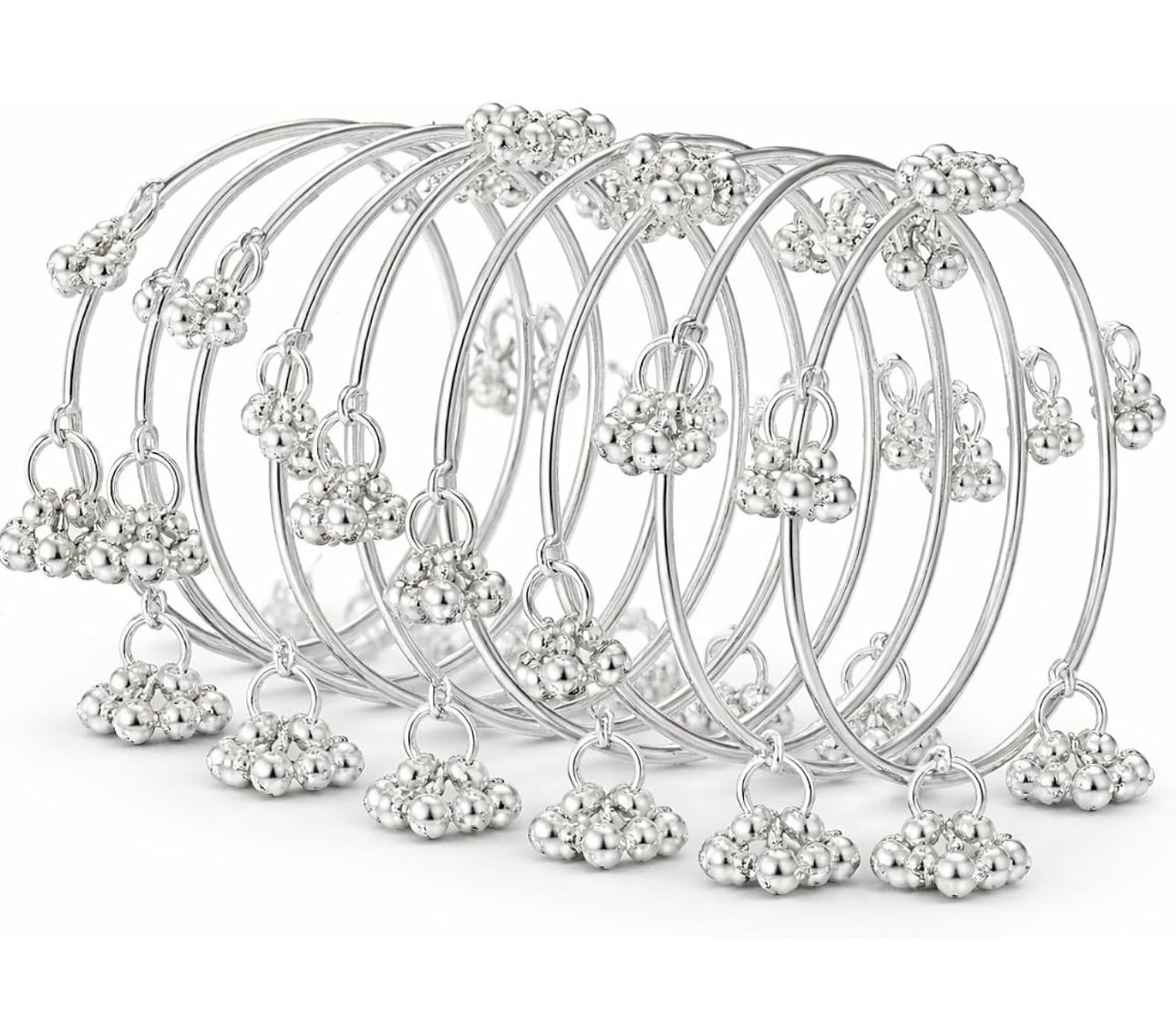 Silver Ghugharoo Bangles in Munich