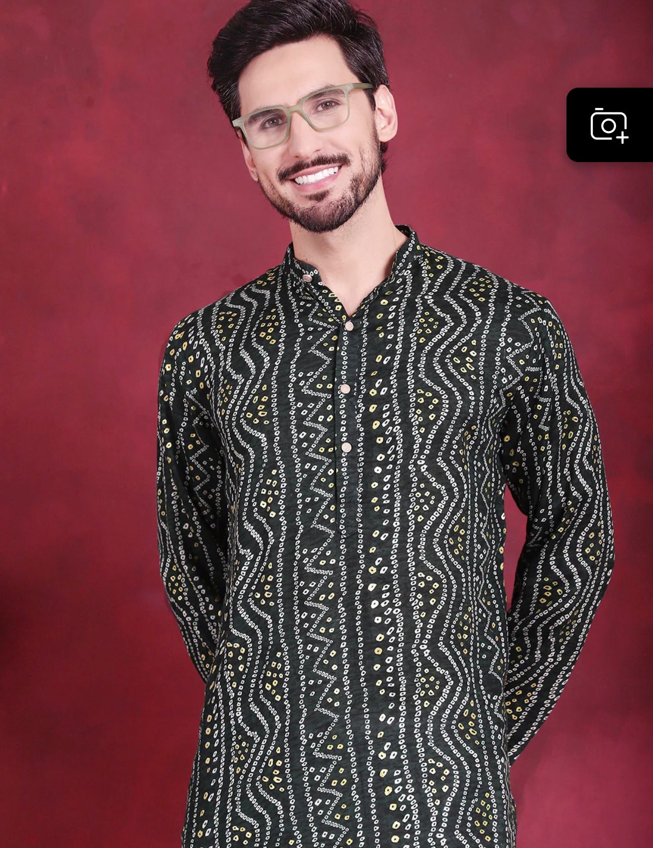 Men's ethnic printed kurta with Pajama in Berlin