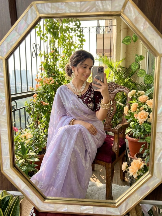 Lavender Unique Fendy saree in Berlin