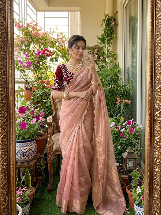 Dusty Pink Unique Fendy saree in Berlin