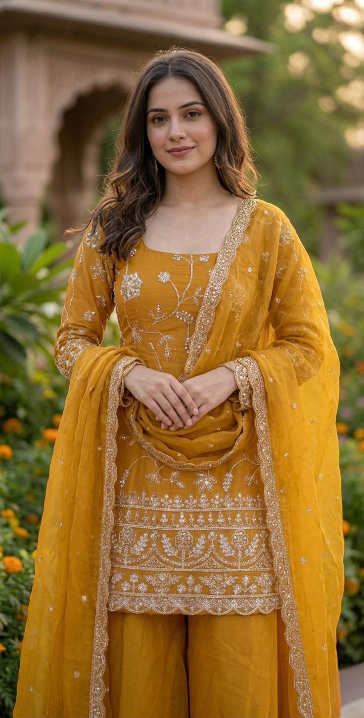 Embroidery Sequence Worked Top-Plazzo And Dupatta Set in Berlin