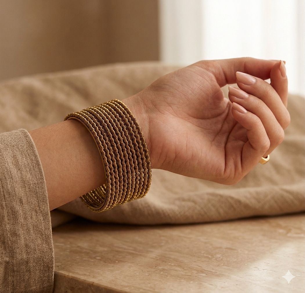 Golden Antique bangles in Germany