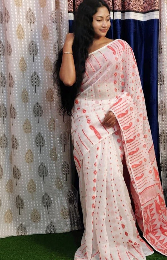 Ethnic Motifs Jamdani Saree in Berlin(Onam Saree)