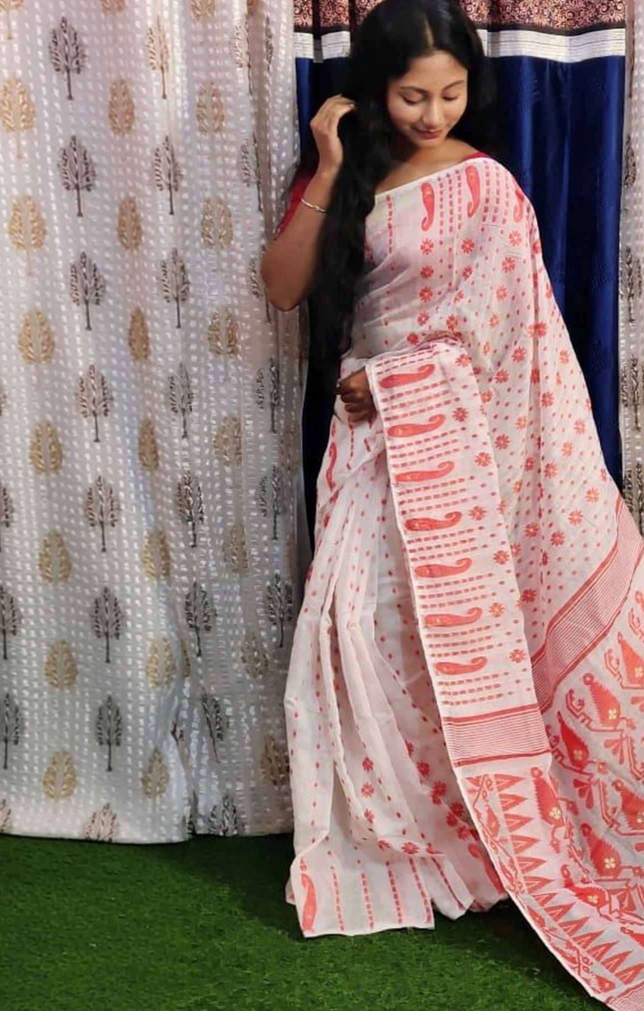 Ethnic Motifs Jamdani Saree in Berlin(Onam Saree)