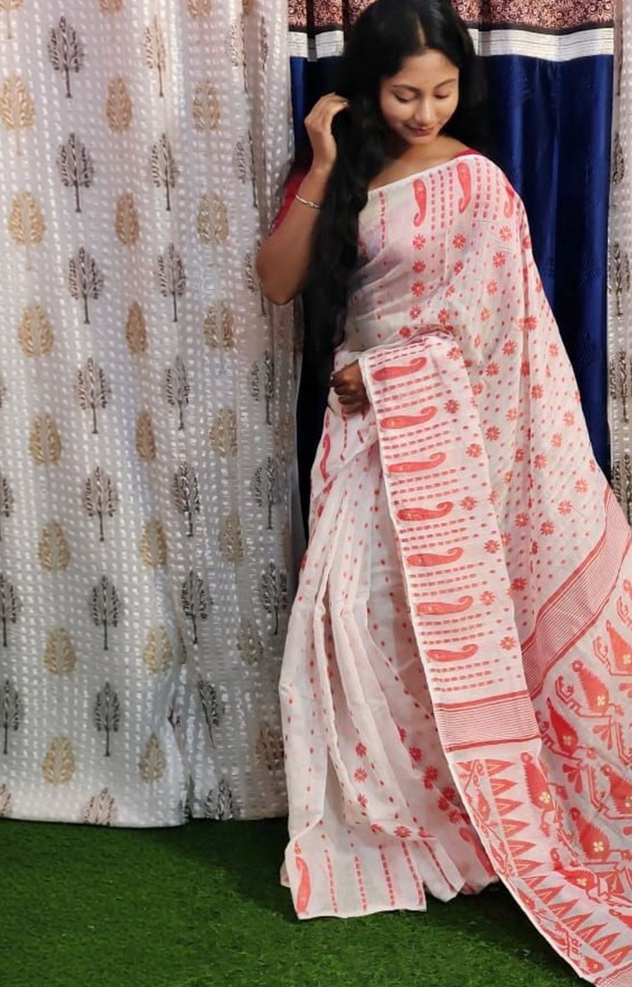 Ethnic Motifs Jamdani Saree in Berlin(Onam Saree)