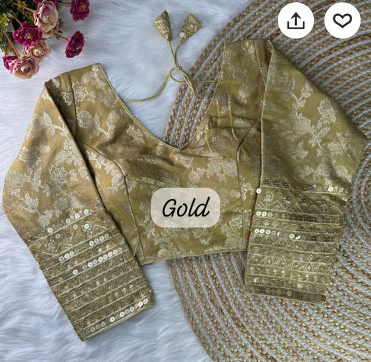 Golden Readymade blouse with embroidery in Germany