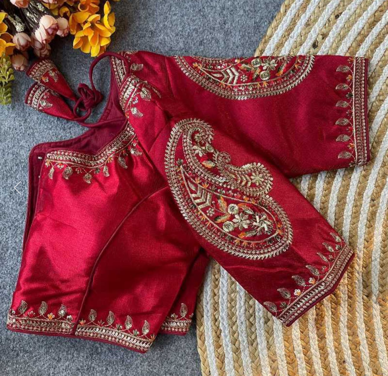 Maroon Party wear heavy blouse in Berlin