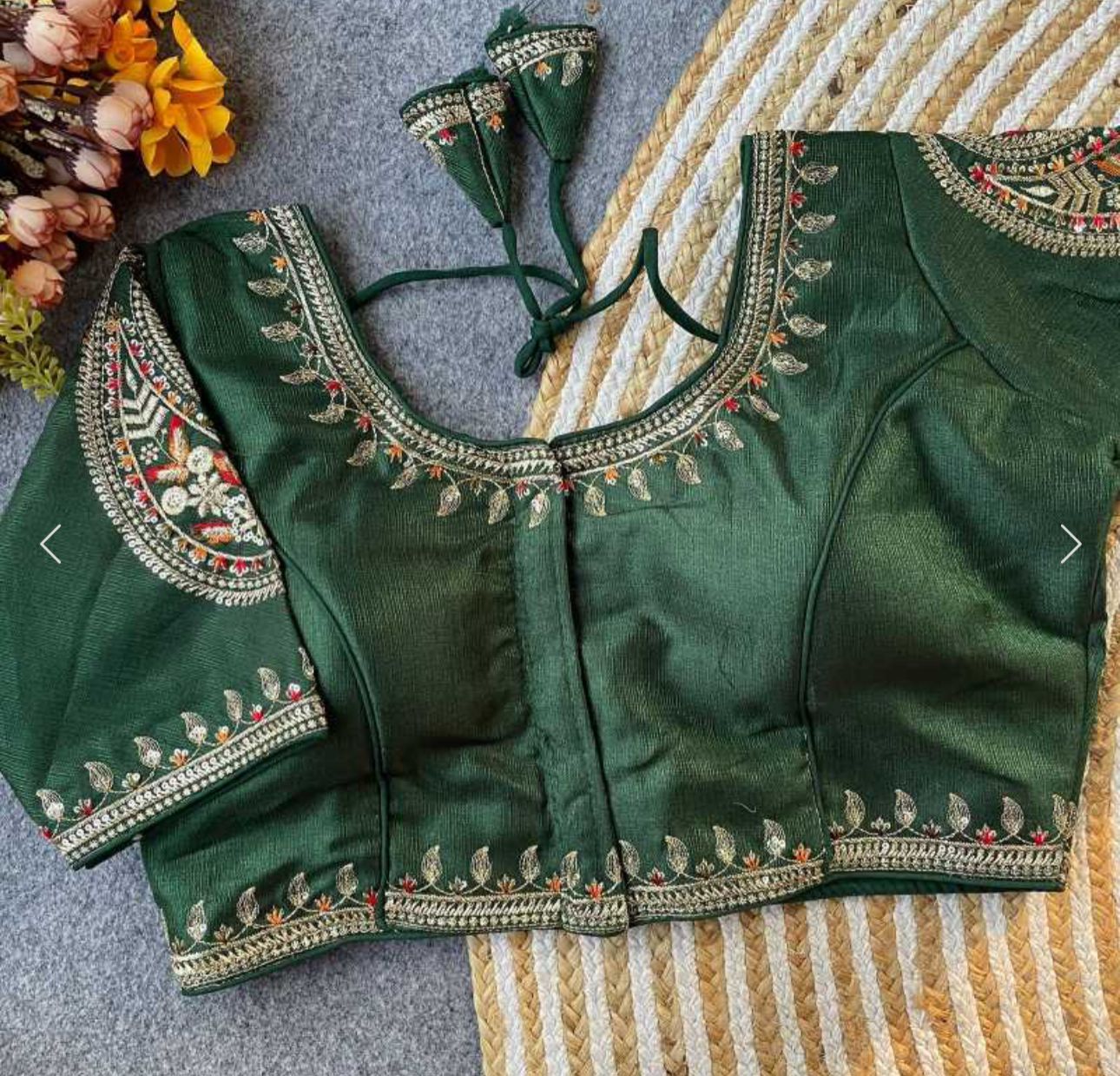 Dark Green Party wear heavy blouse in Berlin