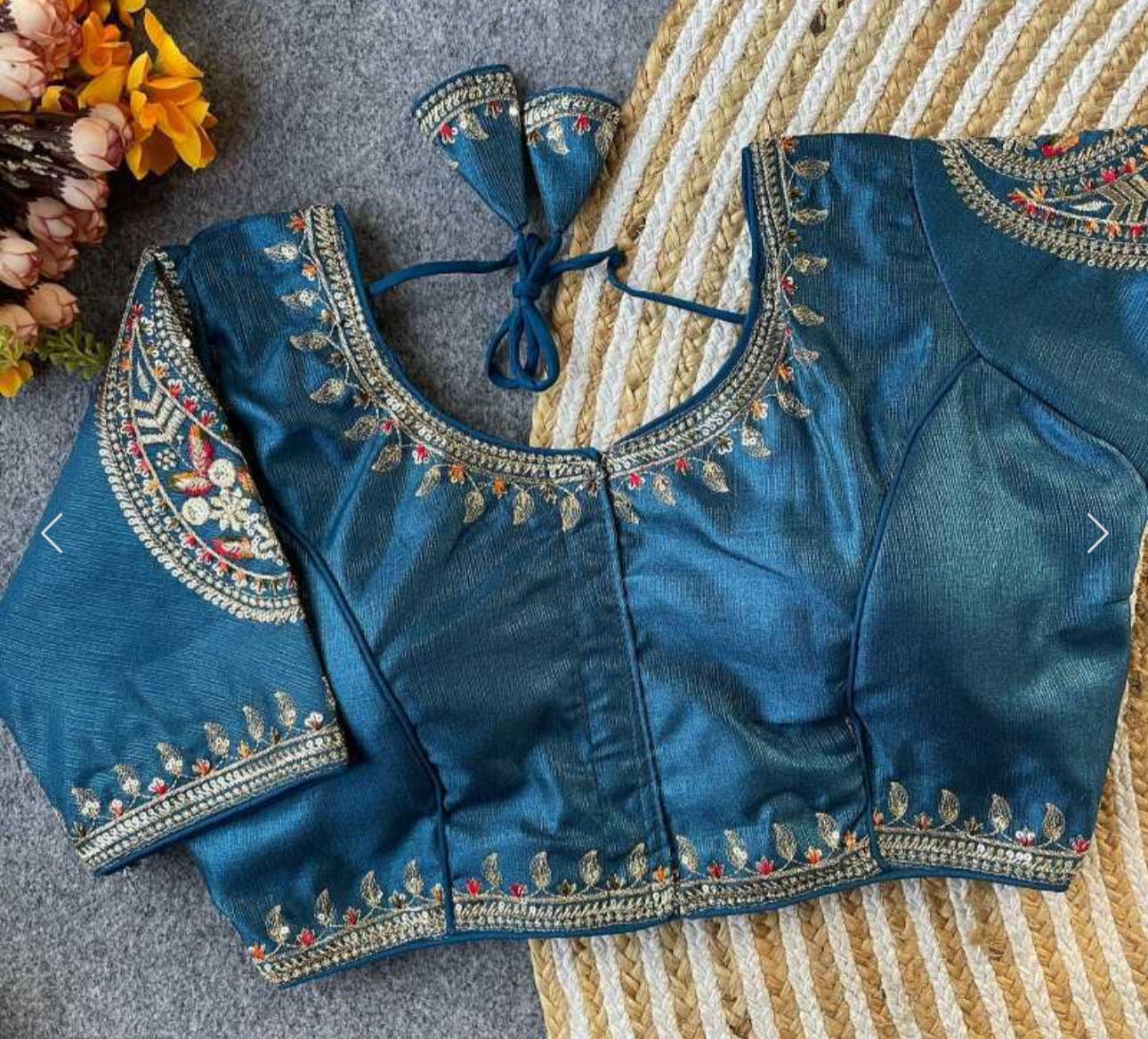 Blue Party wear heavy blouse in Berlin