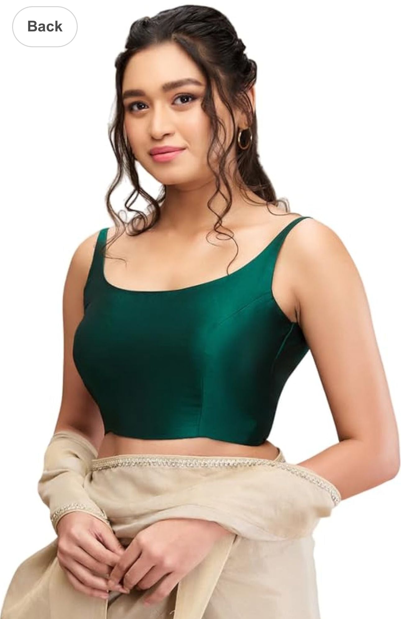 Bottle Green Women Women Back Open Blouse in Germany