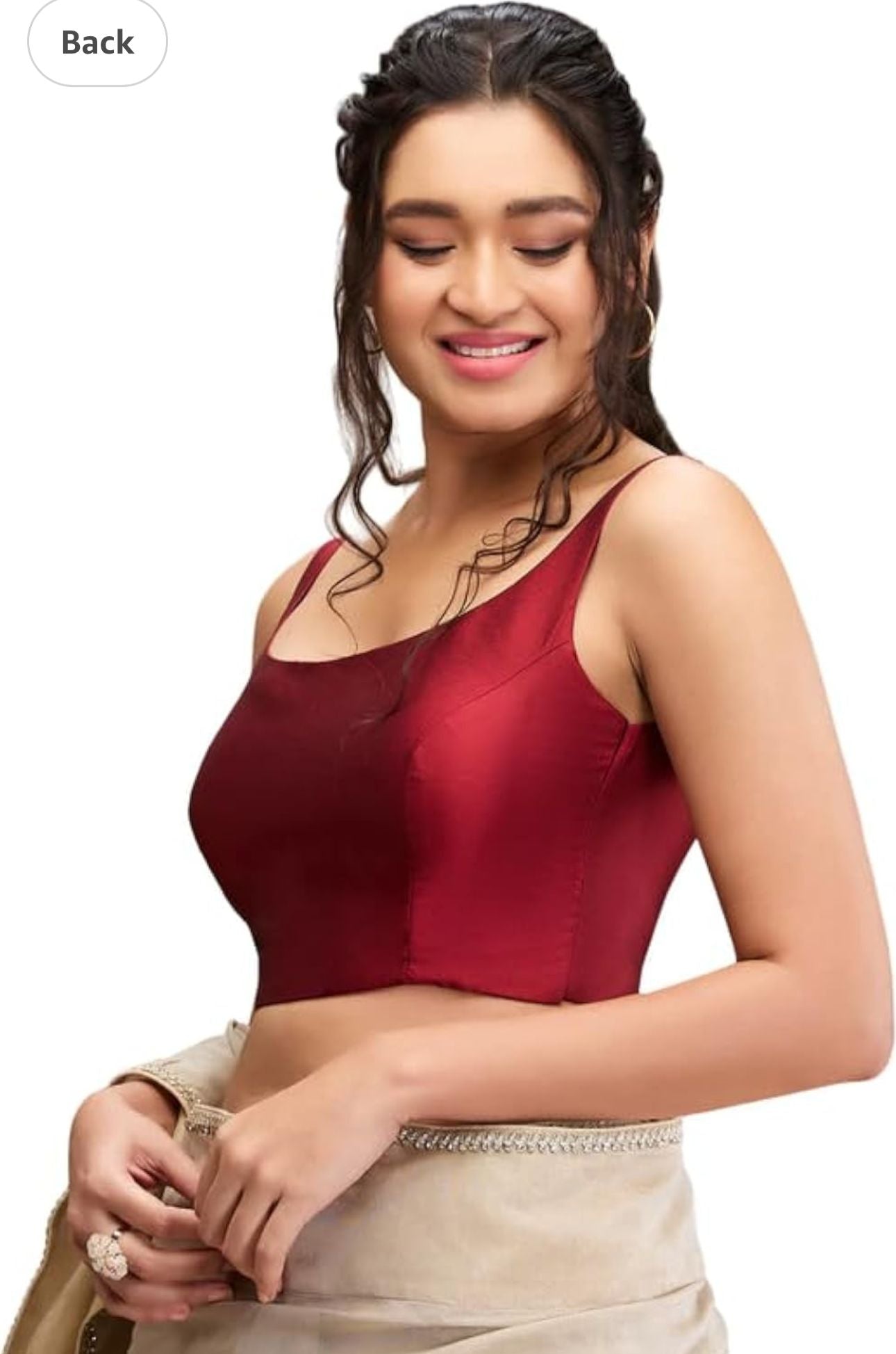 Maroon Women Women Back Open Blouse in Germany