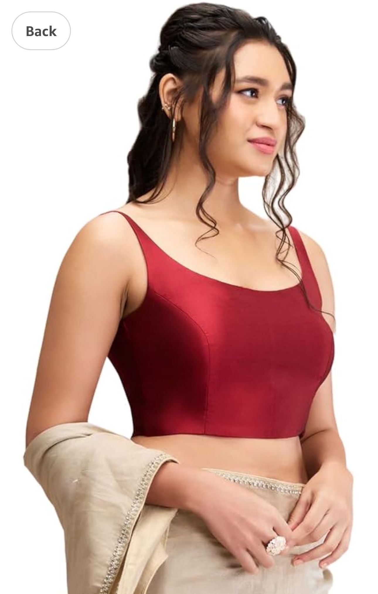 Maroon Women Women Back Open Blouse in Germany