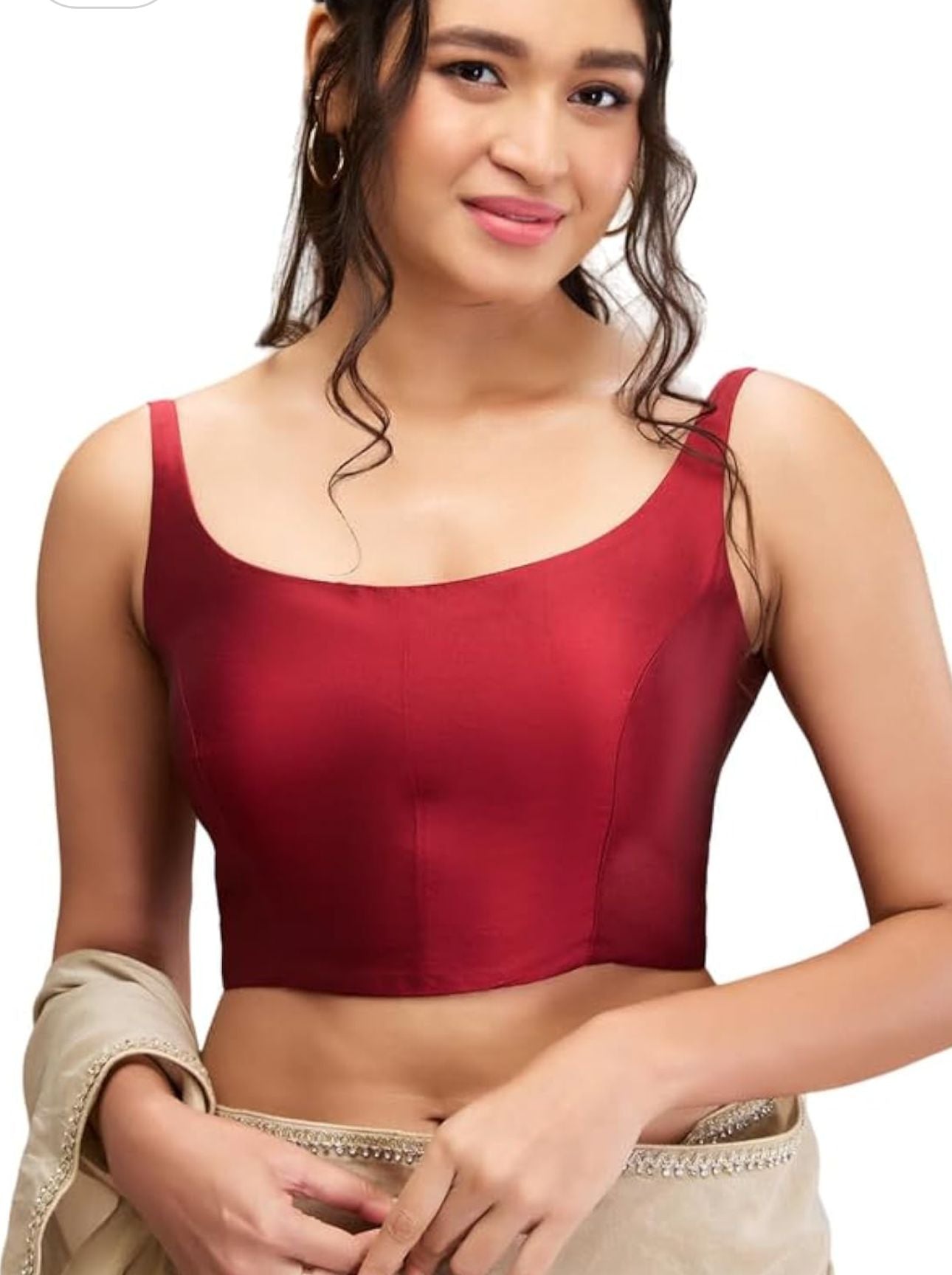 Maroon Women Women Back Open Blouse in Germany