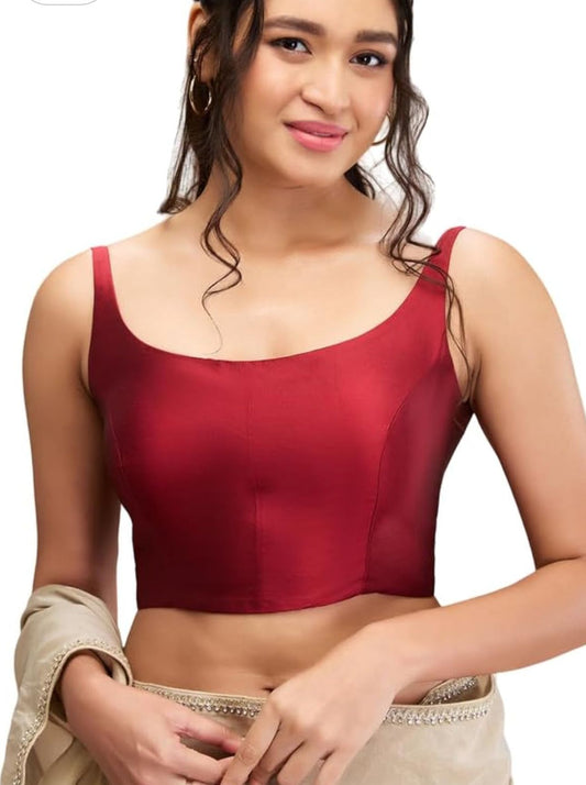 Maroon Women Women Back Open Blouse in Germany