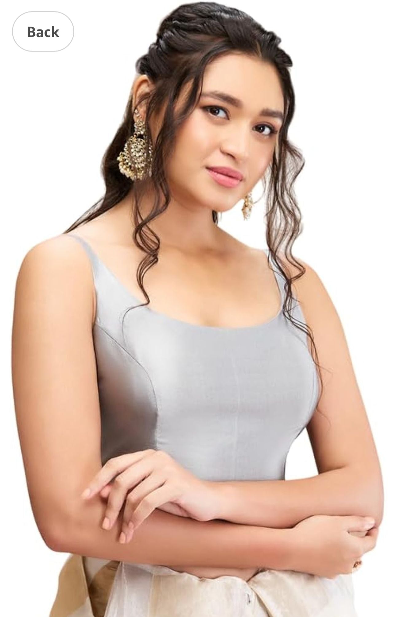 Grey Women Women Back Open Blouse in Germany
