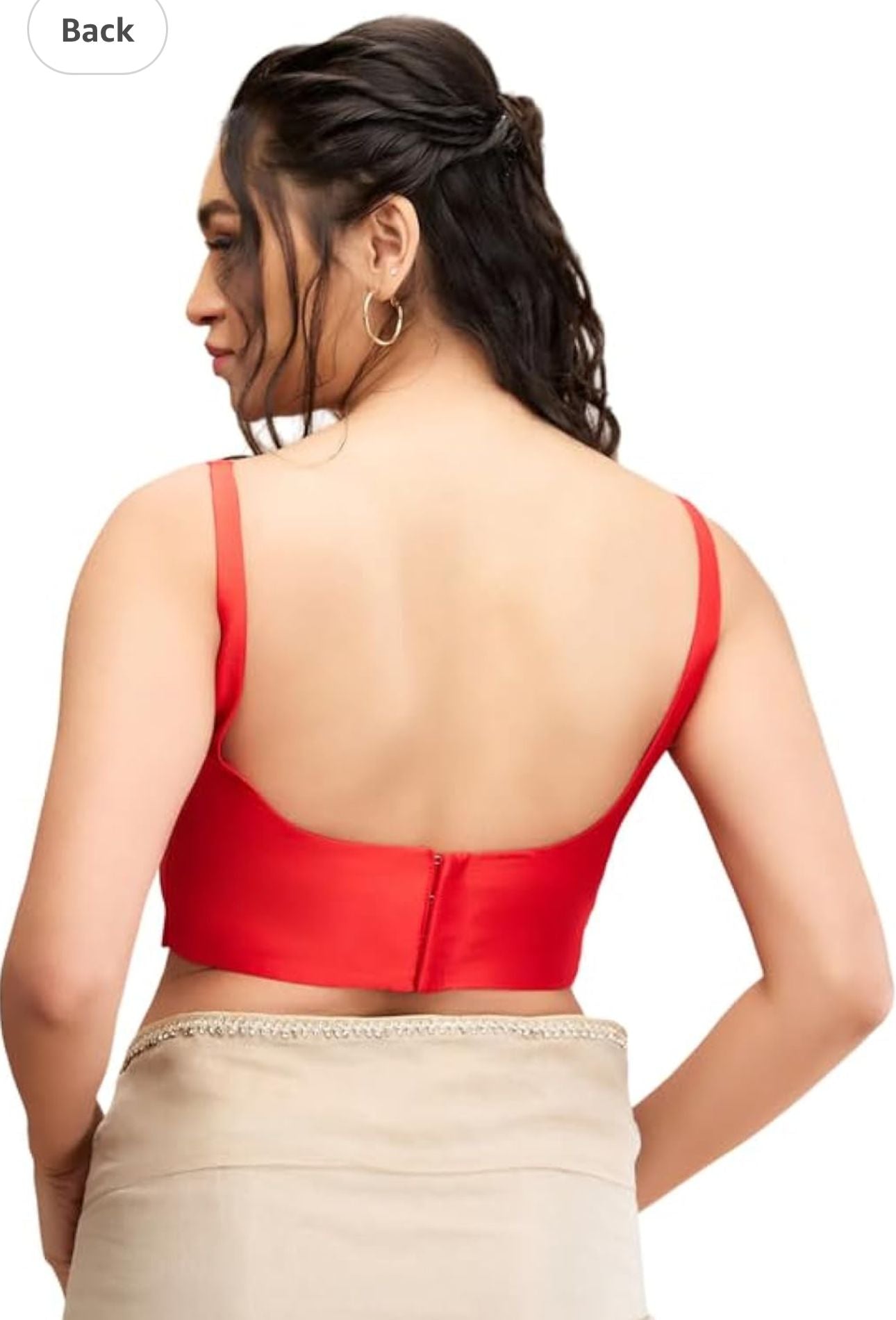 Red Women Women Back Open Blouse in Germany