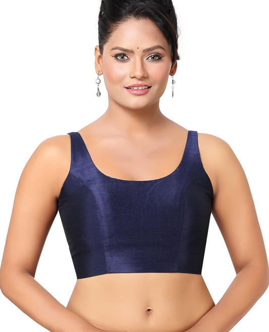 Navy Blue Women Women Back Open Blouse in Germany