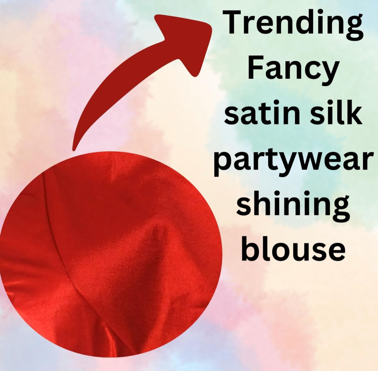 Red Satin Silk Readymade Blouse Fancy Sleeveless trendig Shining for Women in Germany