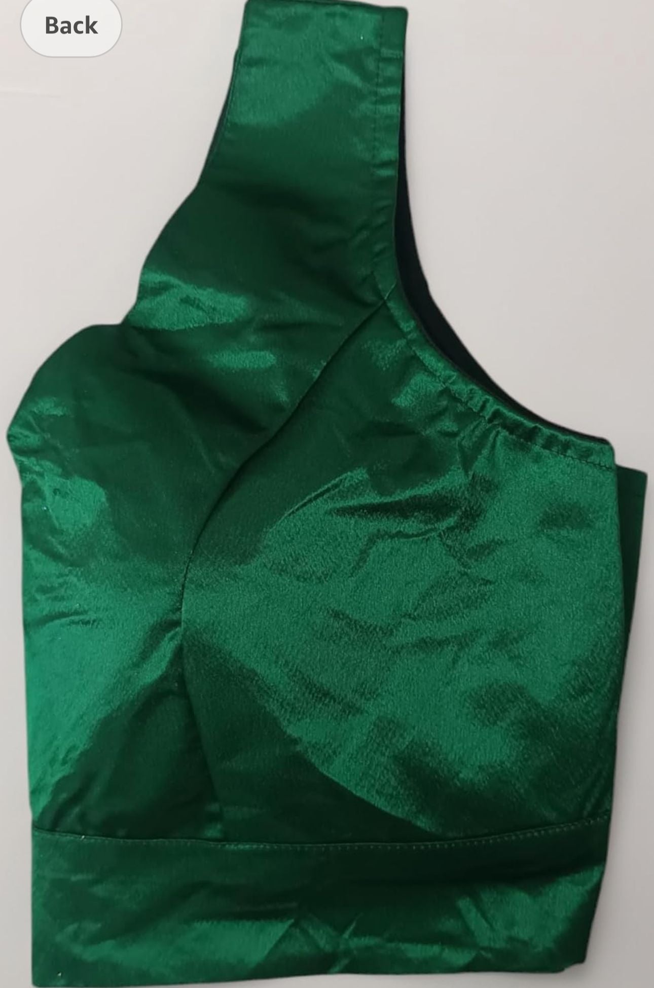 Dark Green satin Silk Readymade Blouse Fancy Sleeveless trendig Shining for Women in Germany