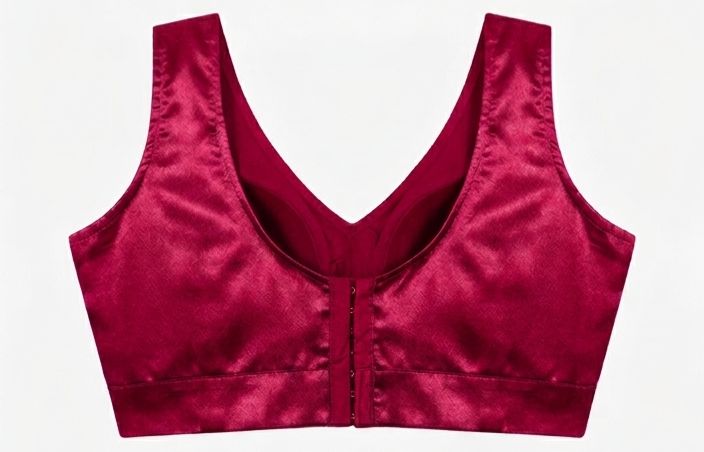 Burgundy satin Silk Readymade Blouse Fancy Sleeveless trendig Shining for Women in Germany