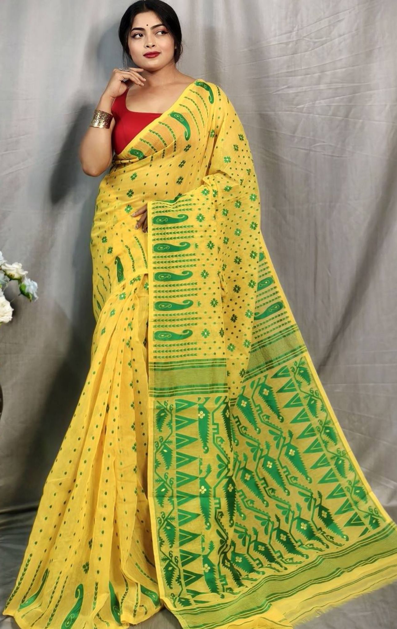 Woven Design Pure Cotton Jamdani Saree in Germany