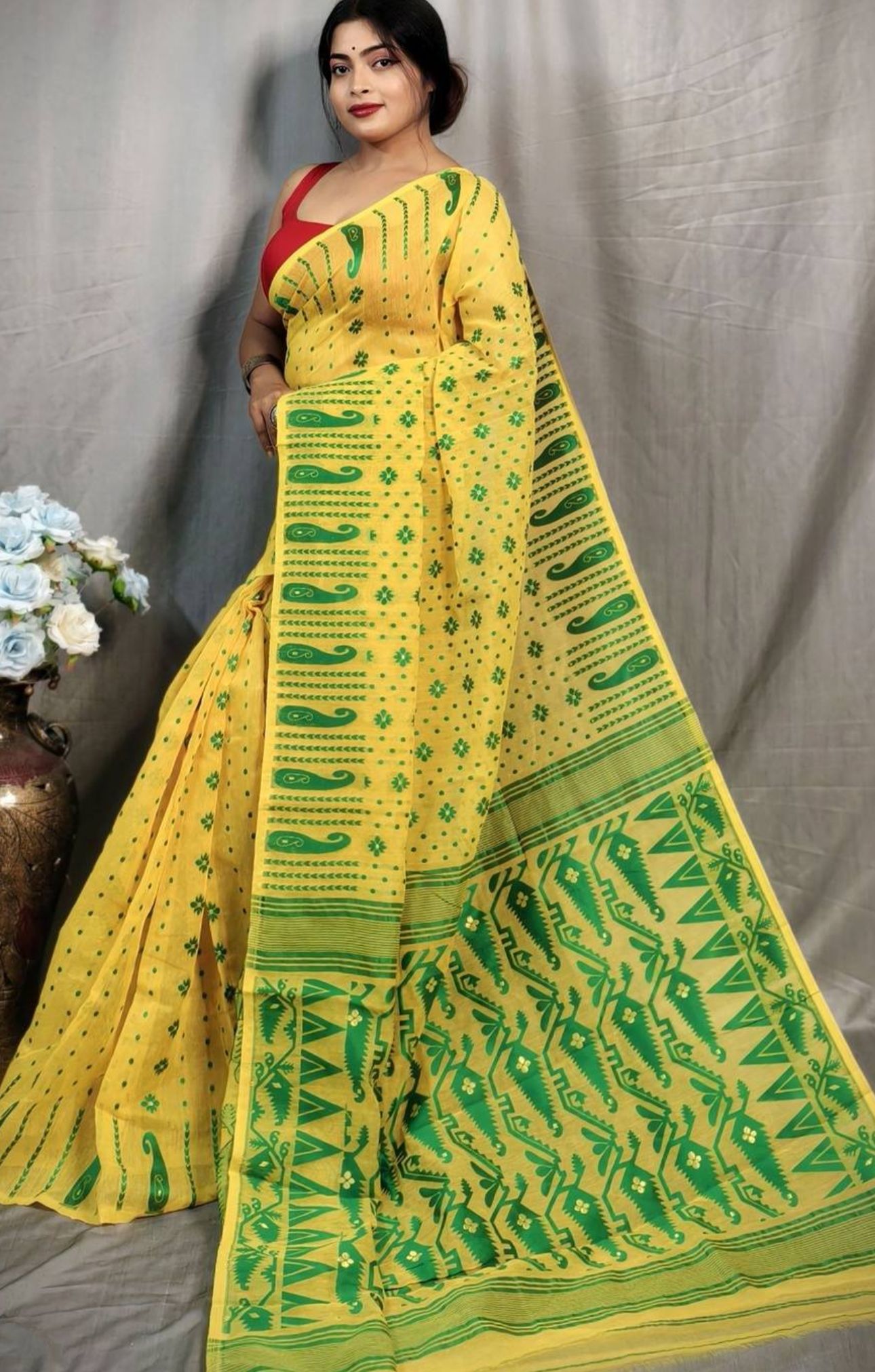 Woven Design Pure Cotton Jamdani Saree in Germany
