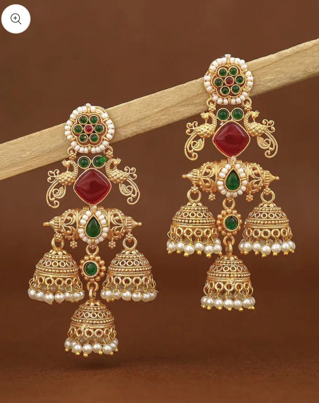 Ikshita Gold Jhumki Earrings in Germany