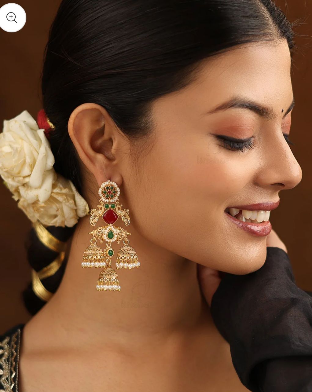 Ikshita Gold Jhumki Earrings in Germany