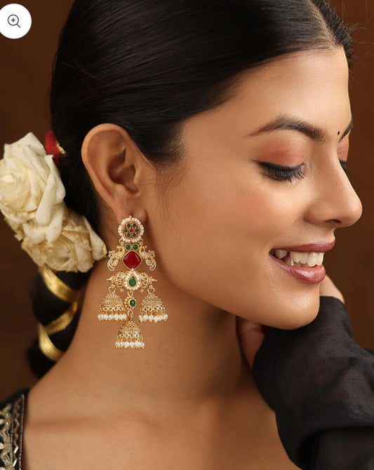 Ikshita Gold Jhumki Earrings in Germany