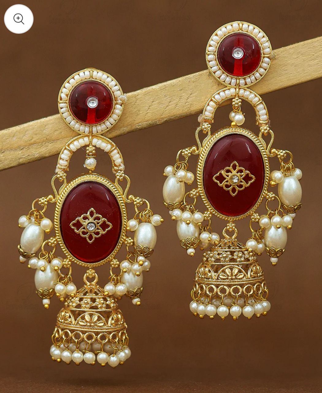 Rangoli Gold Jhumki Earrings in Germany