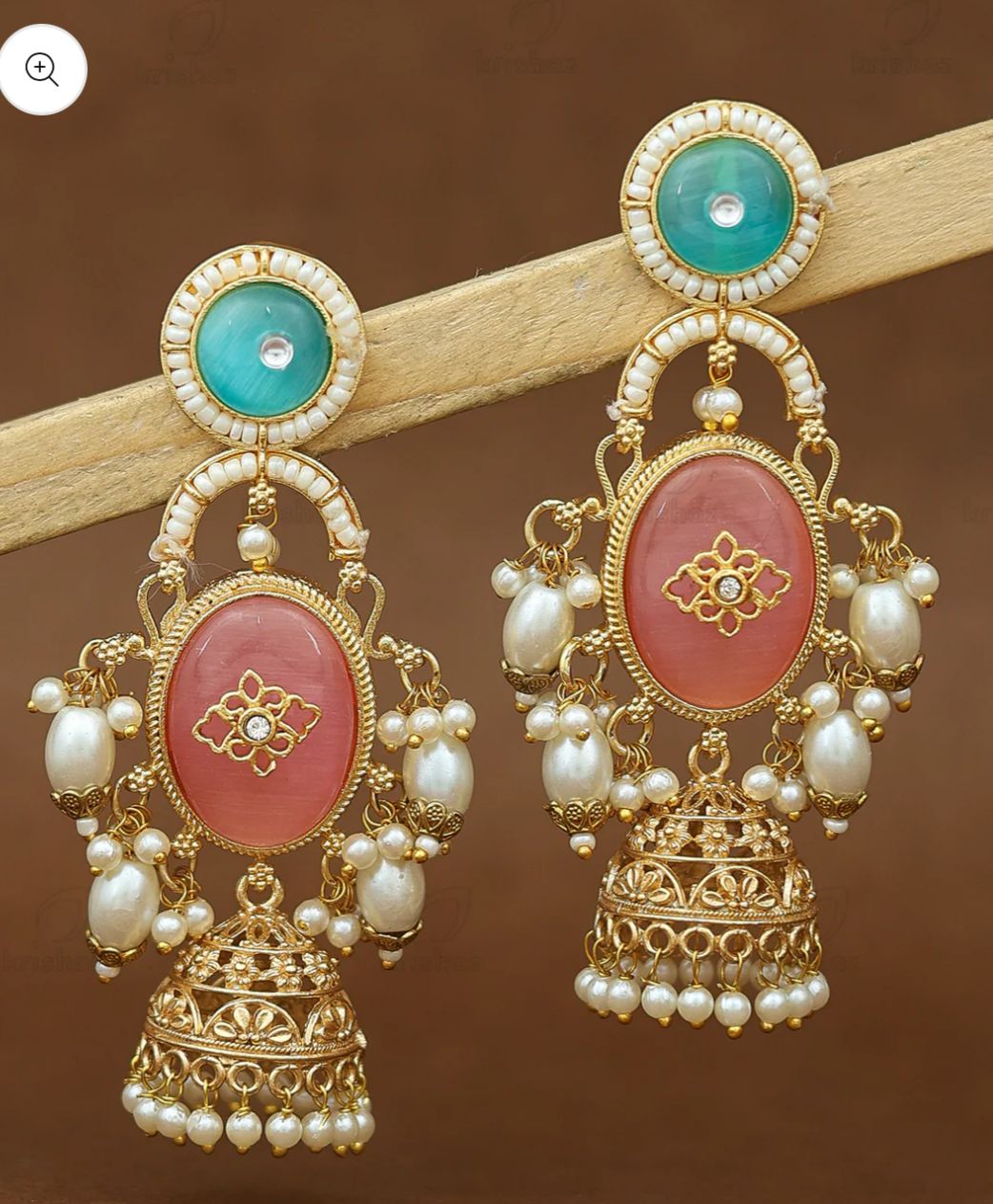Rangoli Gold Jhumki Earrings in Germany