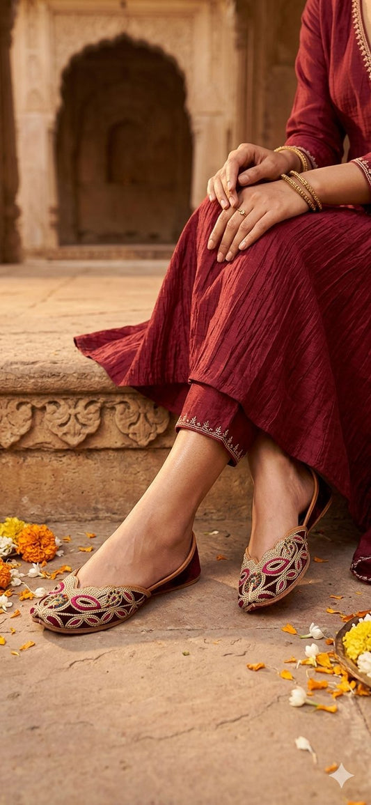 Multicolor Punjabi Juttis Pure Leather in Germany