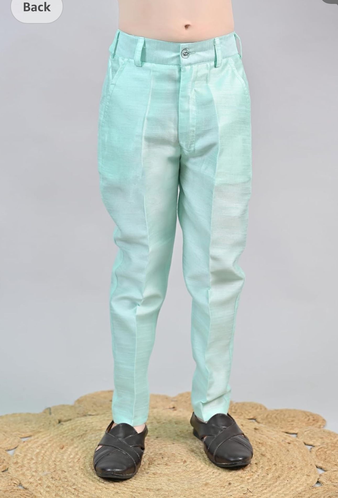 Sky blue Silk Blend Geometric Embroidered Indo Western Sherwani Set with Trousers and Mala in Germany