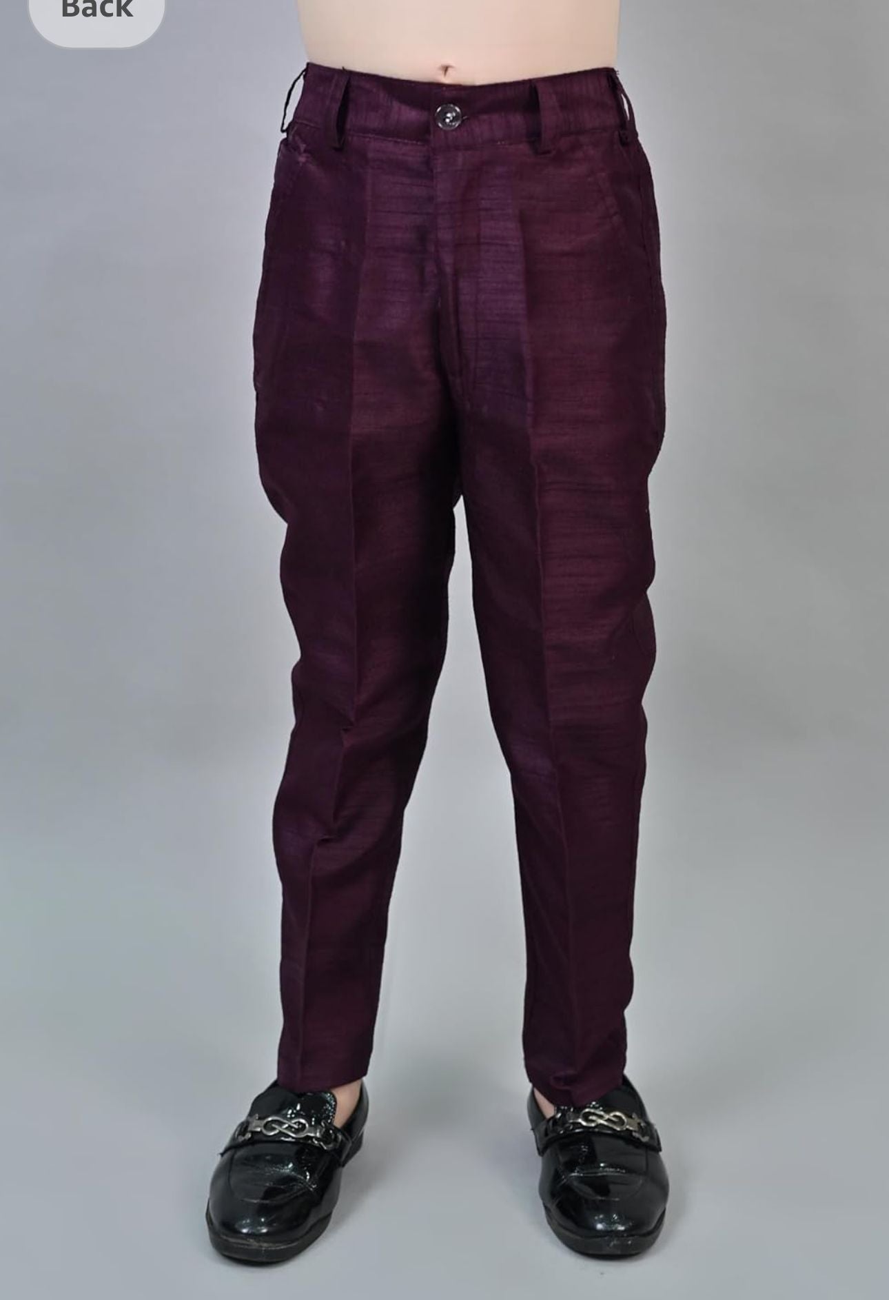 Wine Kids Ethnic Sequin Embellished Indo-Western Kurta and Trouser Set for Boys in Germany