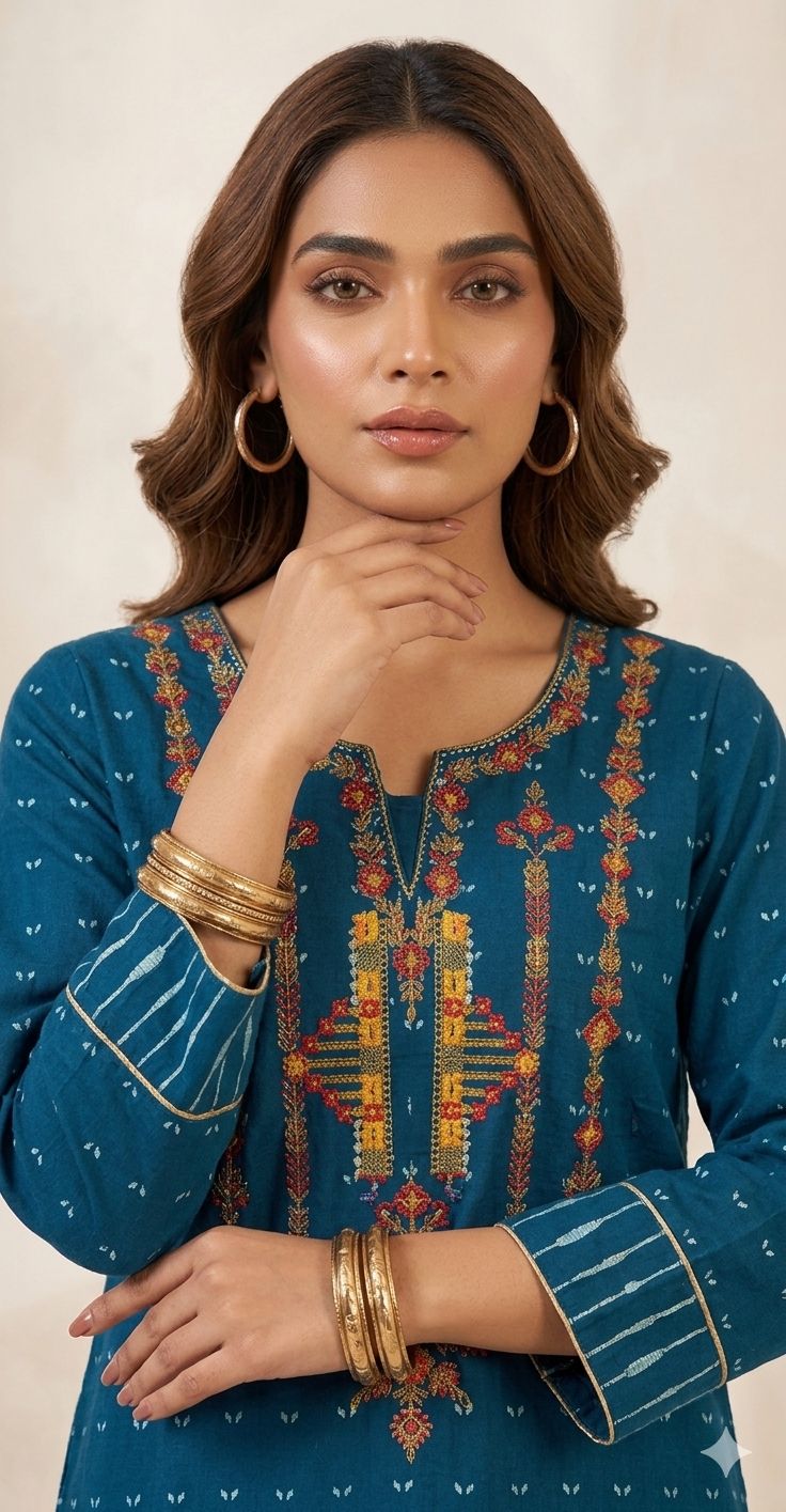 Teal-blue kurta in Berlin