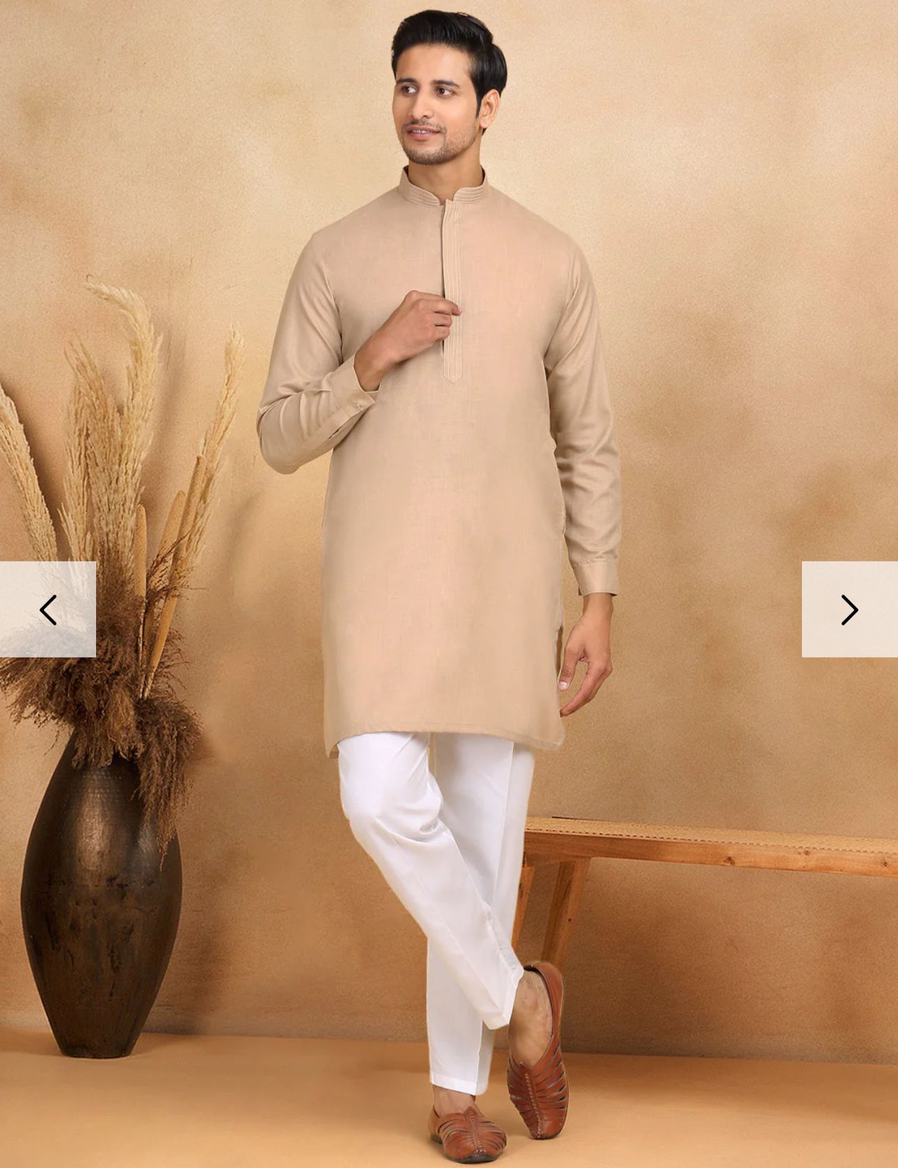 Cotton Regular Straight Kurta Trouser With Sequin Embroidery Open Nehru Jacket Set in Germany