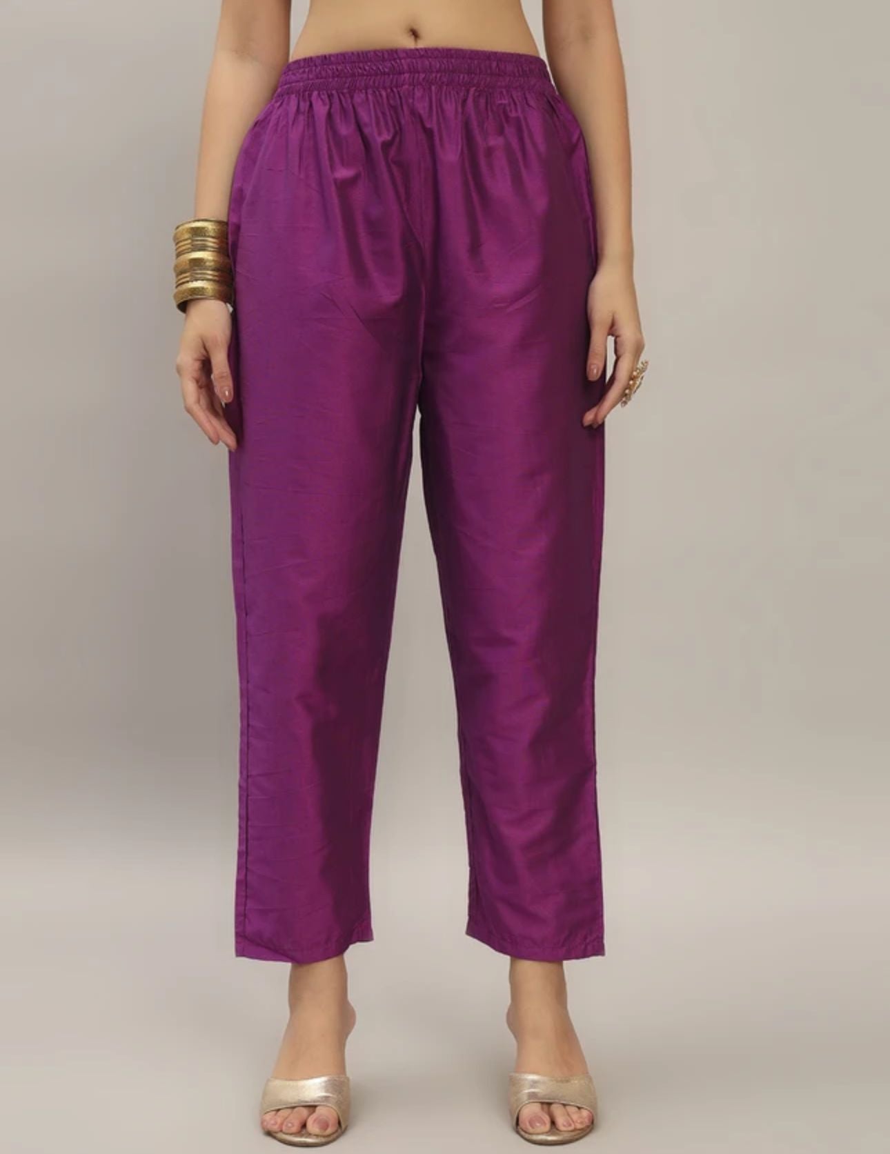 Purple Women Crepe Kurti Pant Dupatta Set in Germany