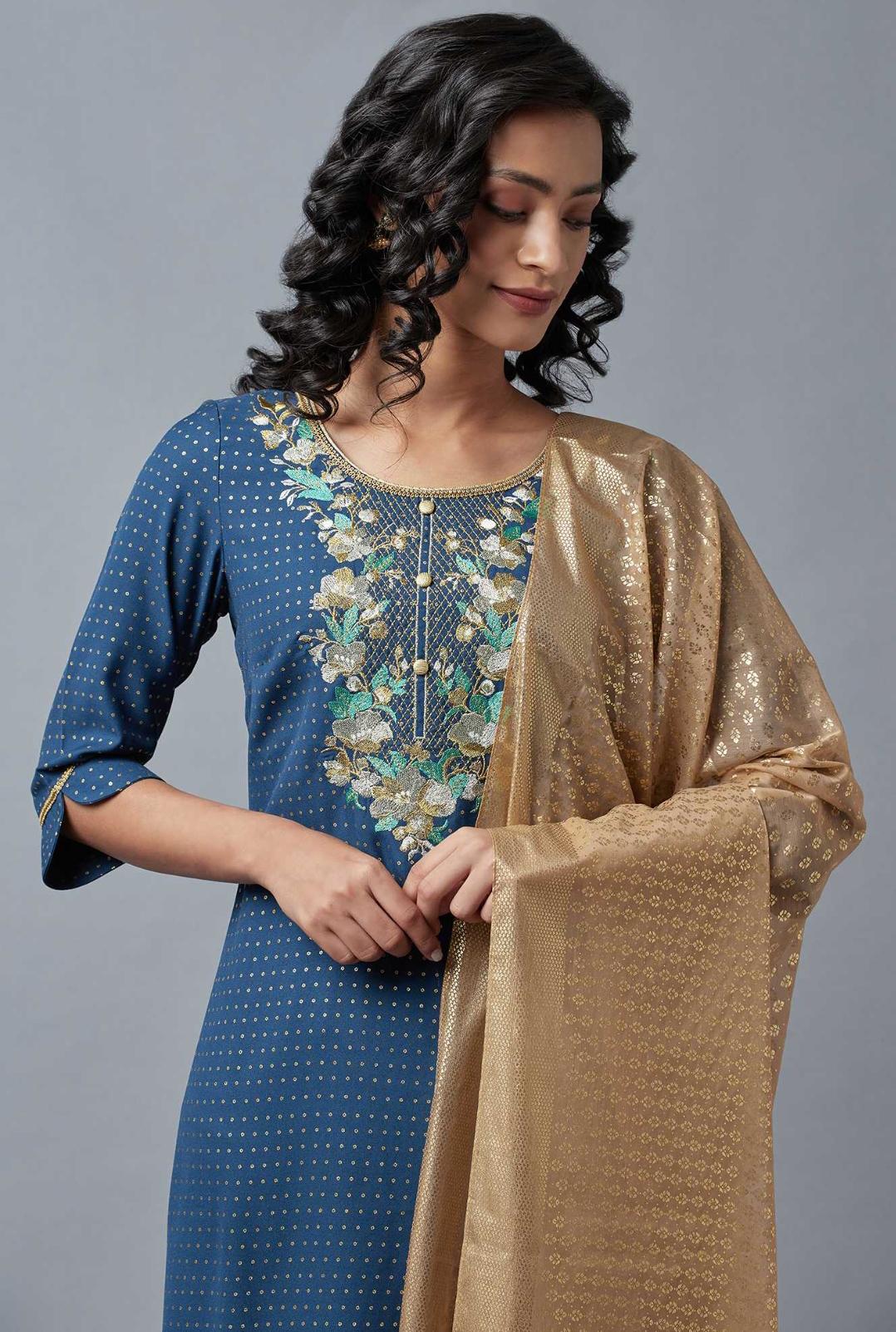 This set is only KURTI we have, without Palazzo and Duppatta In Germany