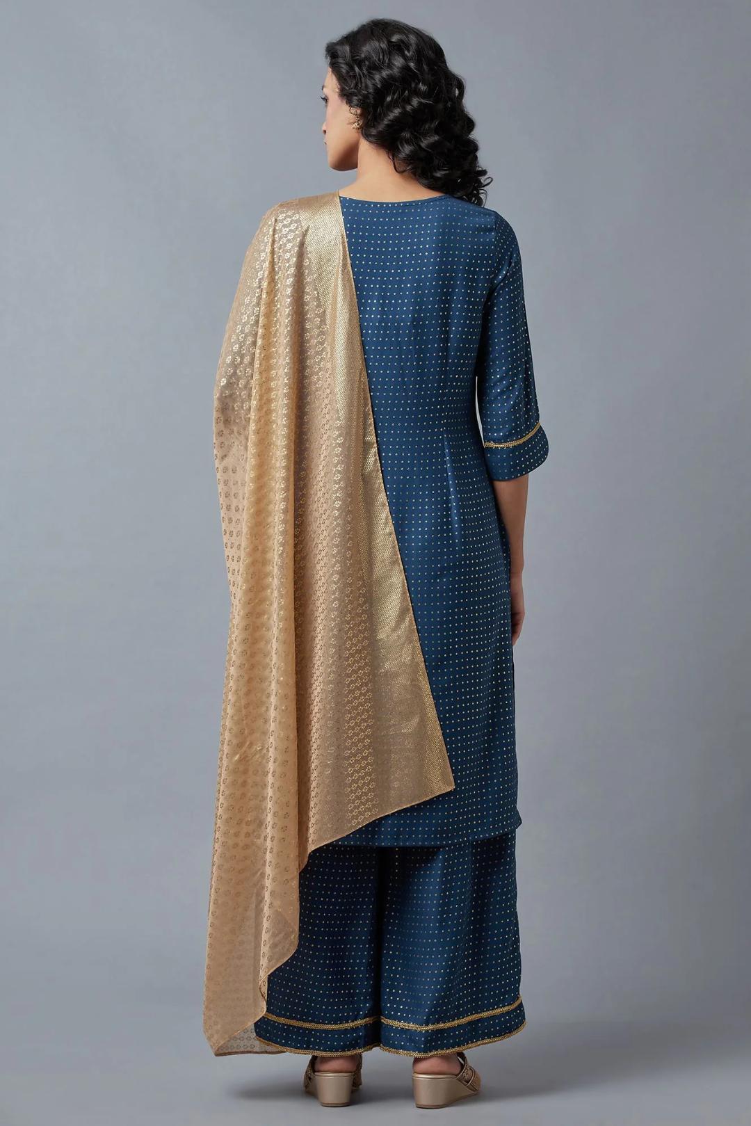 This set is only KURTI we have, without Palazzo and Duppatta In Germany
