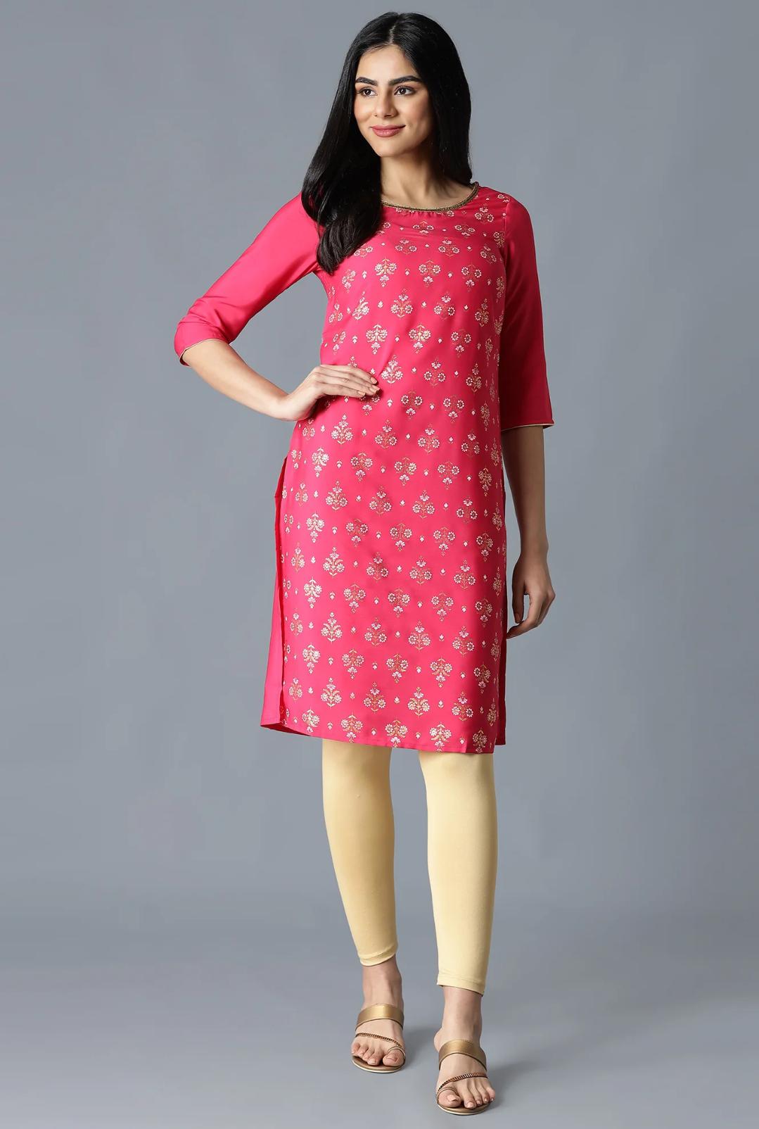 Pink Floral Printed kurta in Berlin