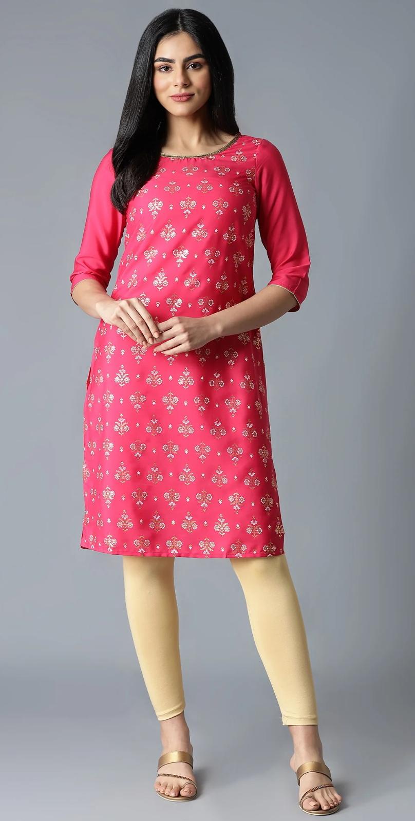 Pink Floral Printed kurta in Berlin