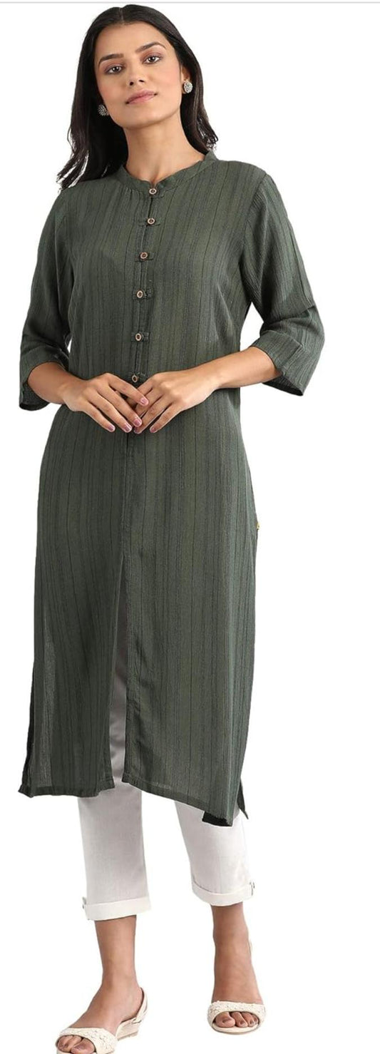 Women's Cotton Blend Regular Fit Regular Kurta in Germany