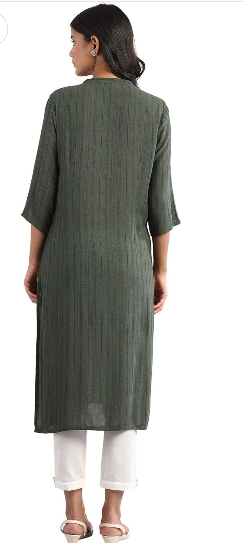 Women's Cotton Blend Regular Fit Regular Kurta in Germany