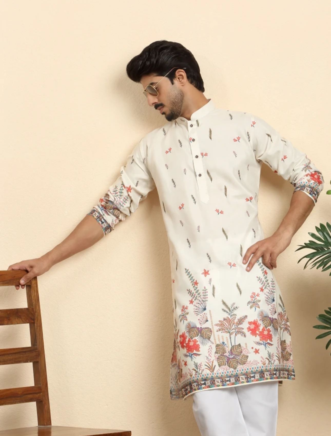 Men Silk Blend Kurta Pyjama Set in Germany