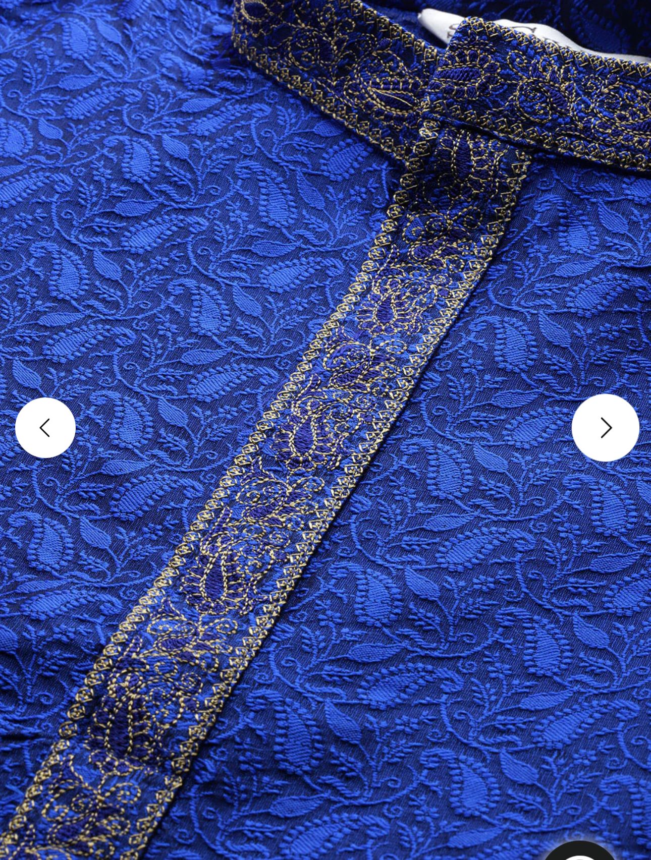 Men's Silk Blend Blue Self Design ONLY Long Kurta in Germany