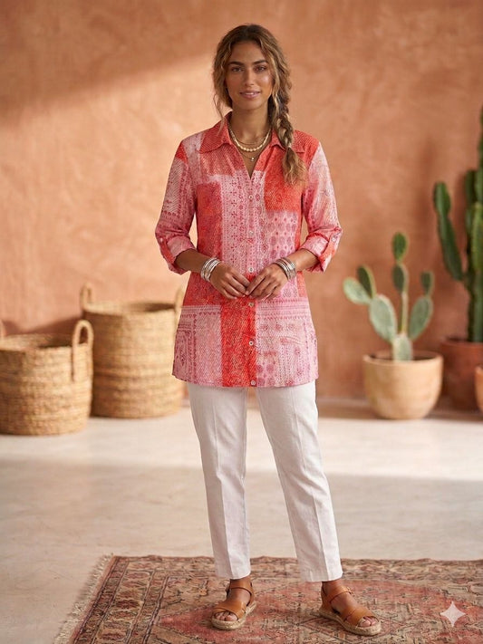 Patchwork Fusion Short Kurti in Germany