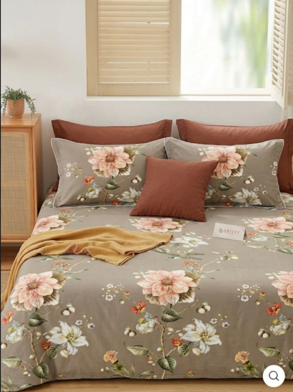 Cotton Blend Flat King Bedsheet in Berlin