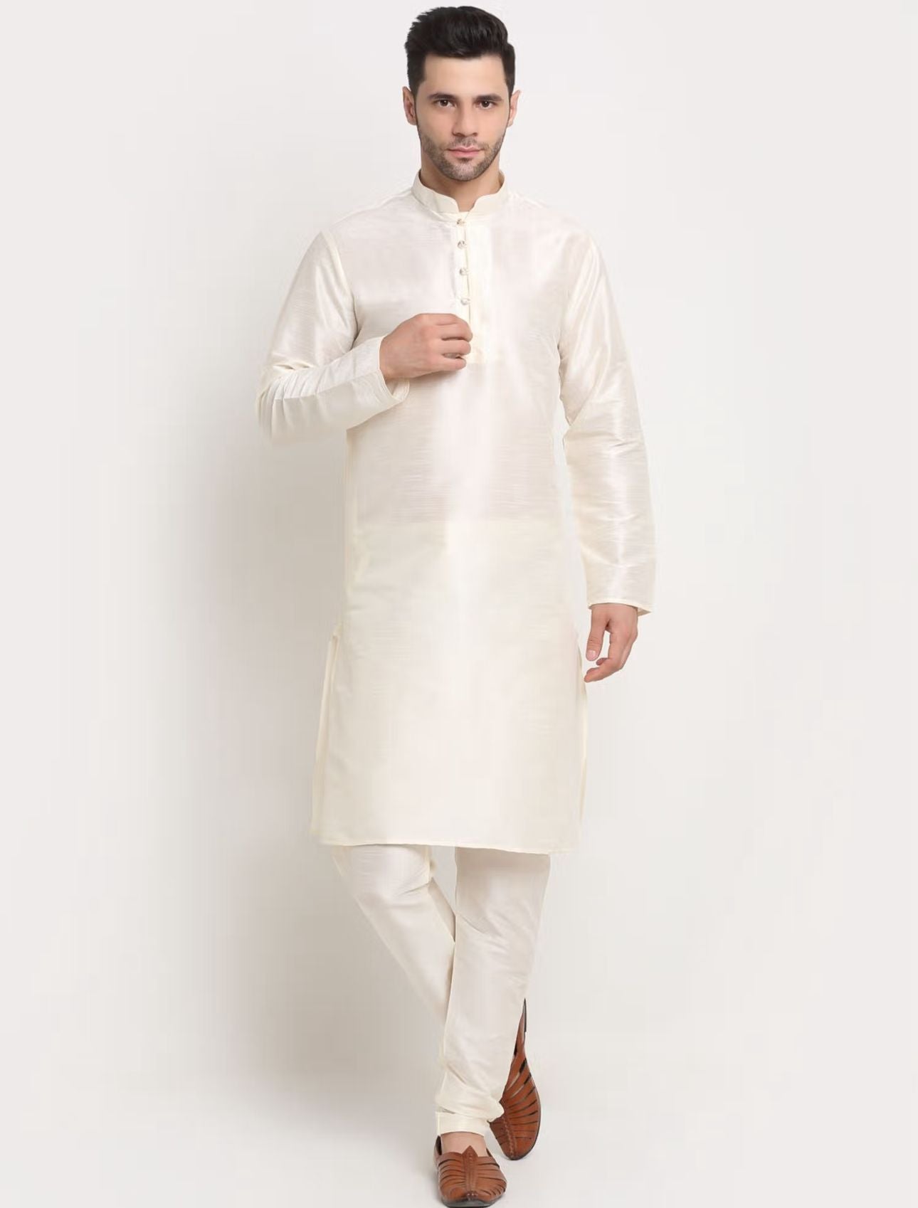 Men Kurta & Churidar with Thread Work Pink Nehru Jacket in Germany