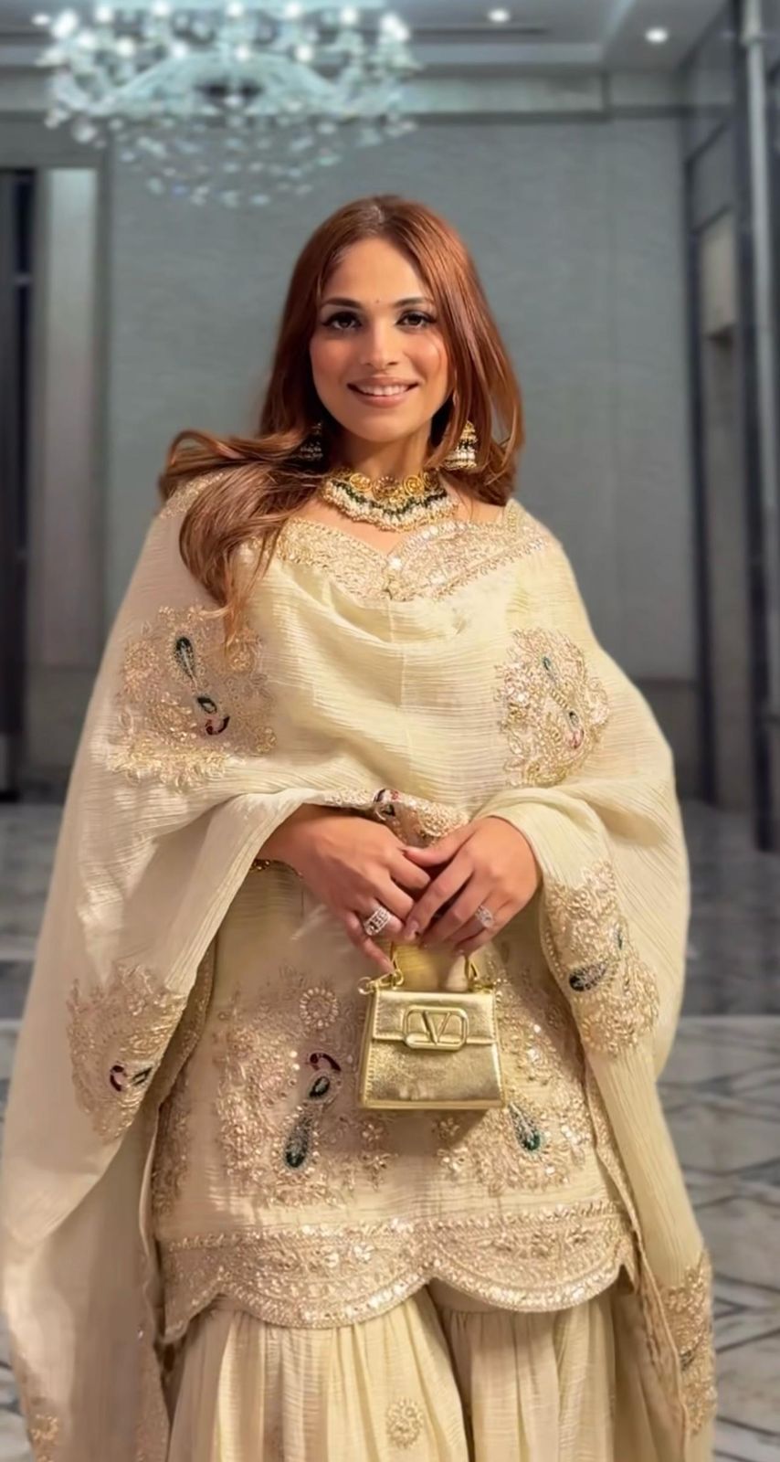 Pure Chinnon With Heavy Embroidery Coding Dori-Sequence Work Top-Bottom And Dupatta Set in Germany