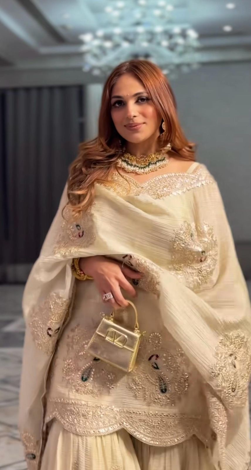 Pure Chinnon With Heavy Embroidery Coding Dori-Sequence Work Top-Bottom And Dupatta Set in Germany